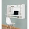Basicwise Versatile Wall Mount Floating Computer Desk - Space-Saving Writing Table with Shelves, White QI003557.W - alternate 4